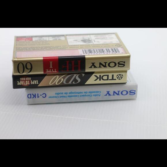TDK 90m Sony HiFi Cassette Tapes 60 Minute Blank Lot of mixed 3 Cleaning audio - Picture 7 of 11